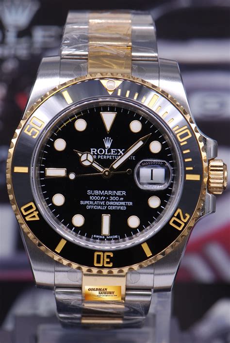 rolex sub half gold|rolex submariner black gold price.